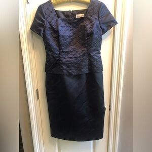 Vintage Plaza South Dress Navy Blue Size 10